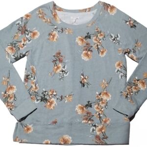 ◾LIKE NEW◾WOMEN'S (SIZE M) MAURICES CREWNECK FLORAL SWEATER